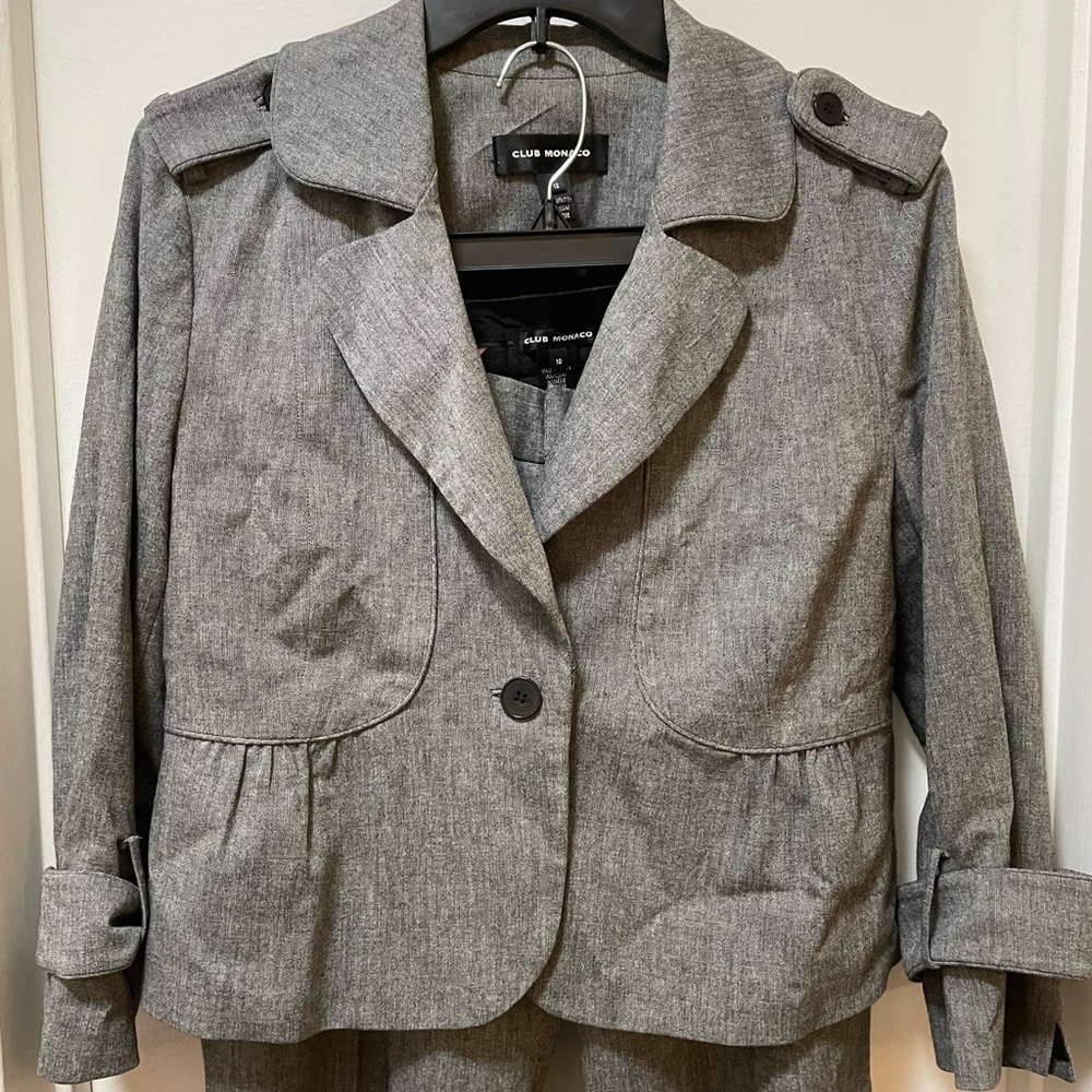Club Monaco Grey Tailored Suit Set - Picture 2 of 16